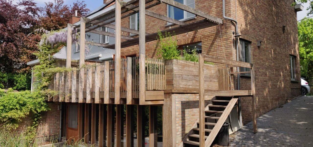 Afbeelding voor: Une véranda patinée comme neuve grâce au concept bois NCoat