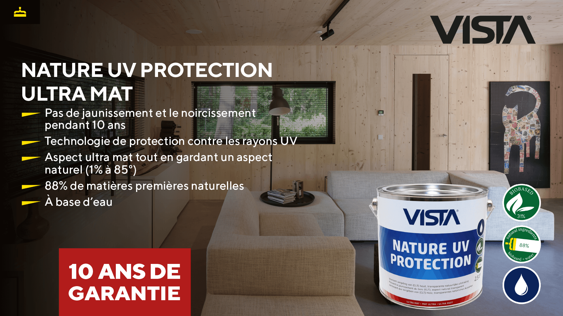 Protection UV naturelle spécialement conçue pour la construction en bois et le bois CLT