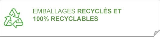 RECYCLABLE et 100% RECYCLABLE